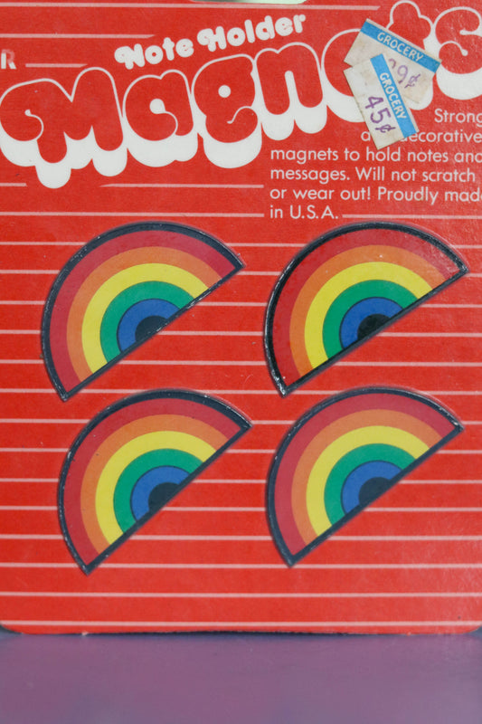 Vintage Deadstock Rainbow Magnets Note Holders (B)