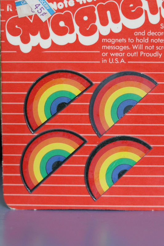 Vintage Deadstock Rainbow Magnets Note Holders (C)