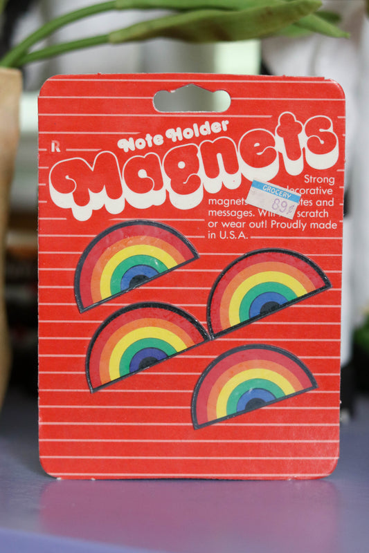 Vintage Deadstock Rainbow Magnets Note Holders (D)