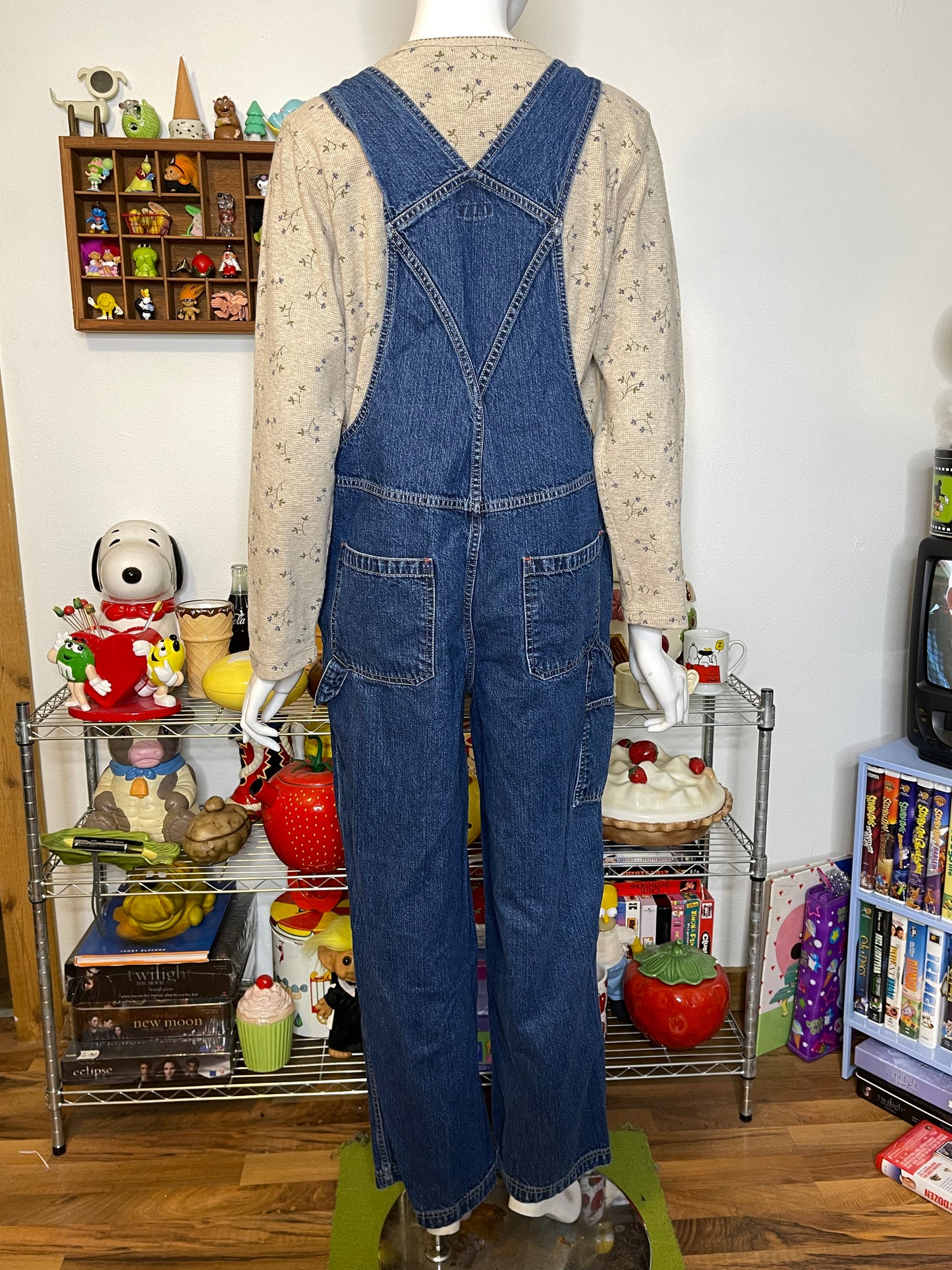 2000s NorthCrest Dark Wash Denim Overalls Sz L
