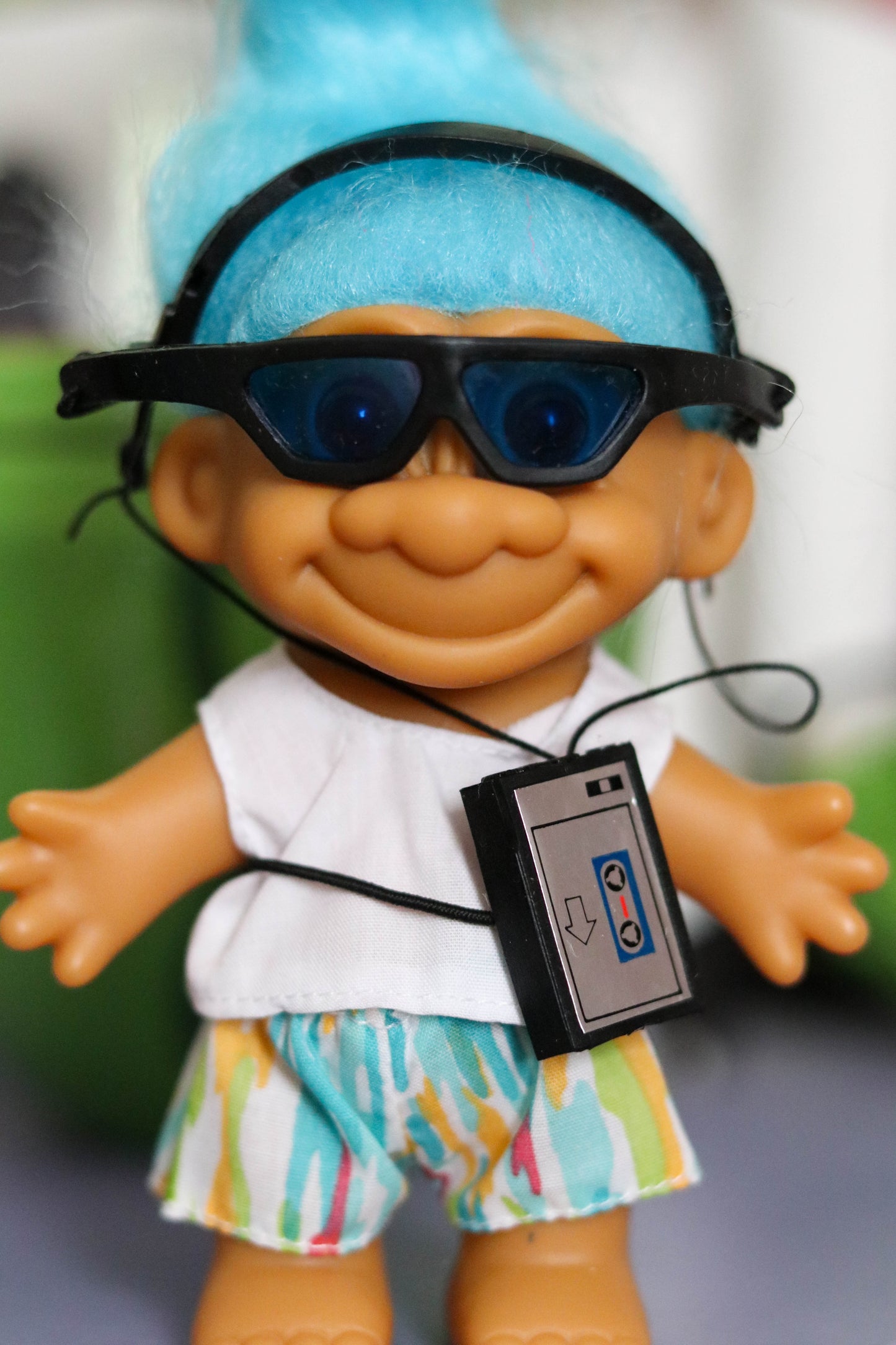Vintage Summer Walkman Troll Doll