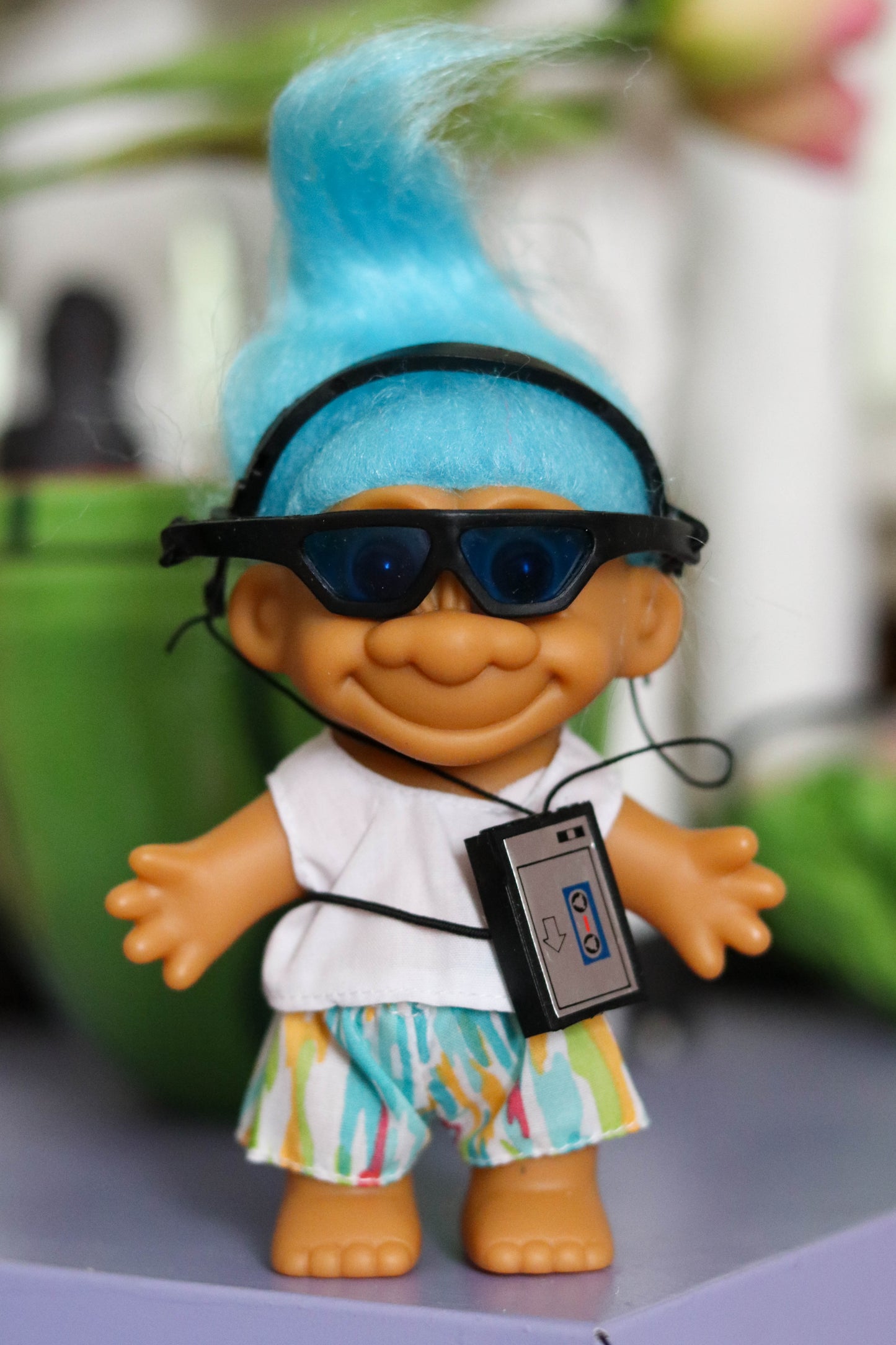 Vintage Summer Walkman Troll Doll