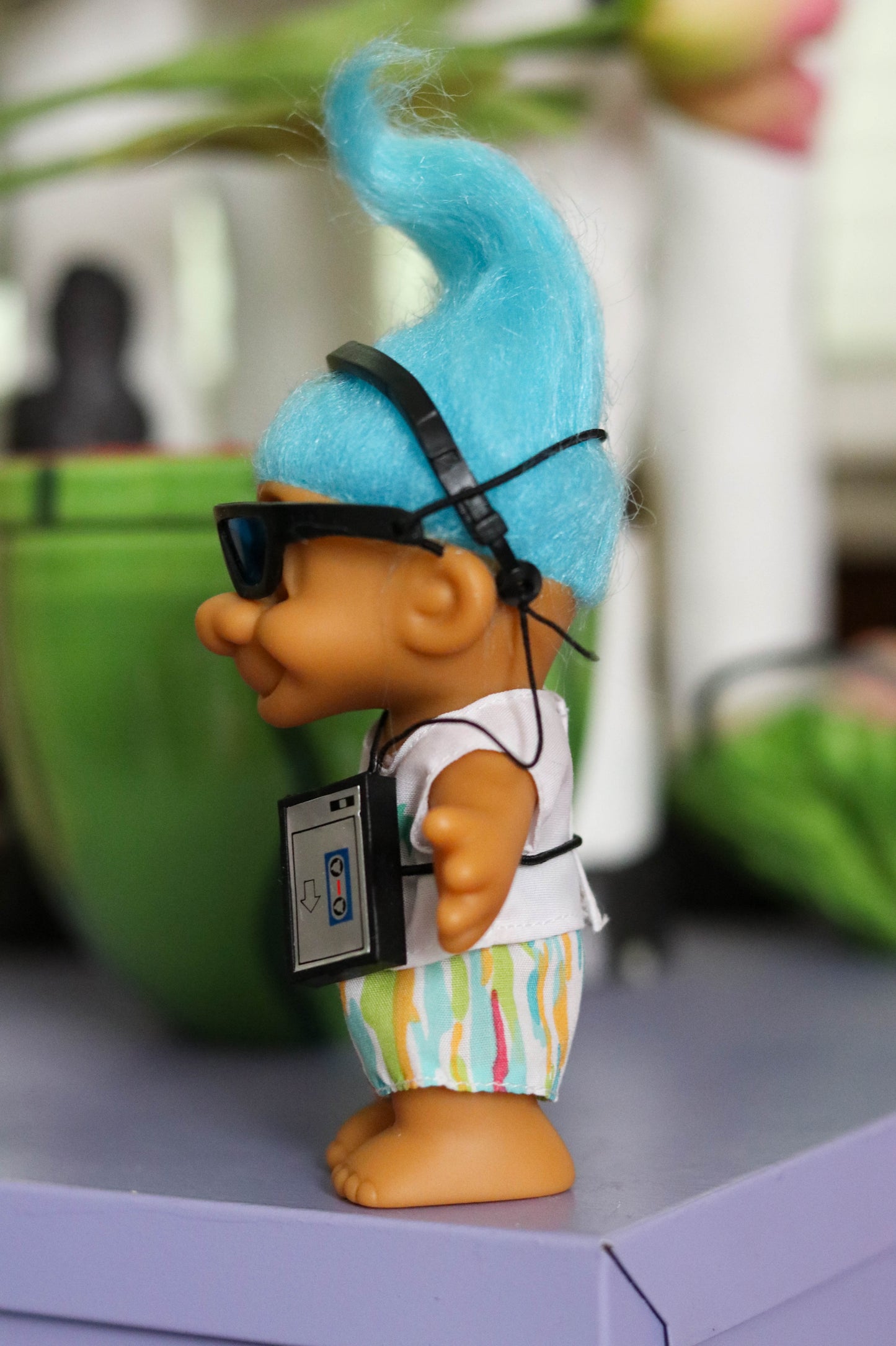 Vintage Summer Walkman Troll Doll