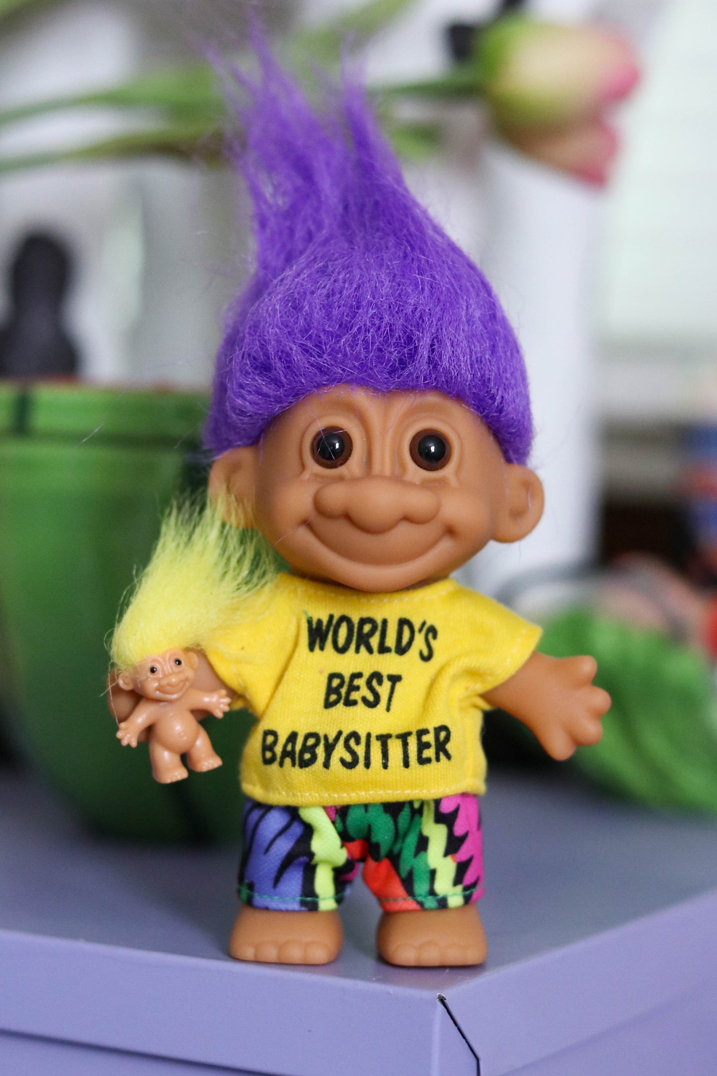 Vintage World's Best Babysitter Troll Doll