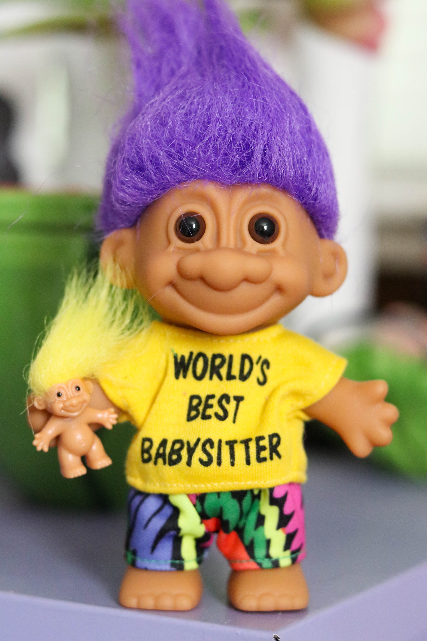 Vintage World's Best Babysitter Troll Doll