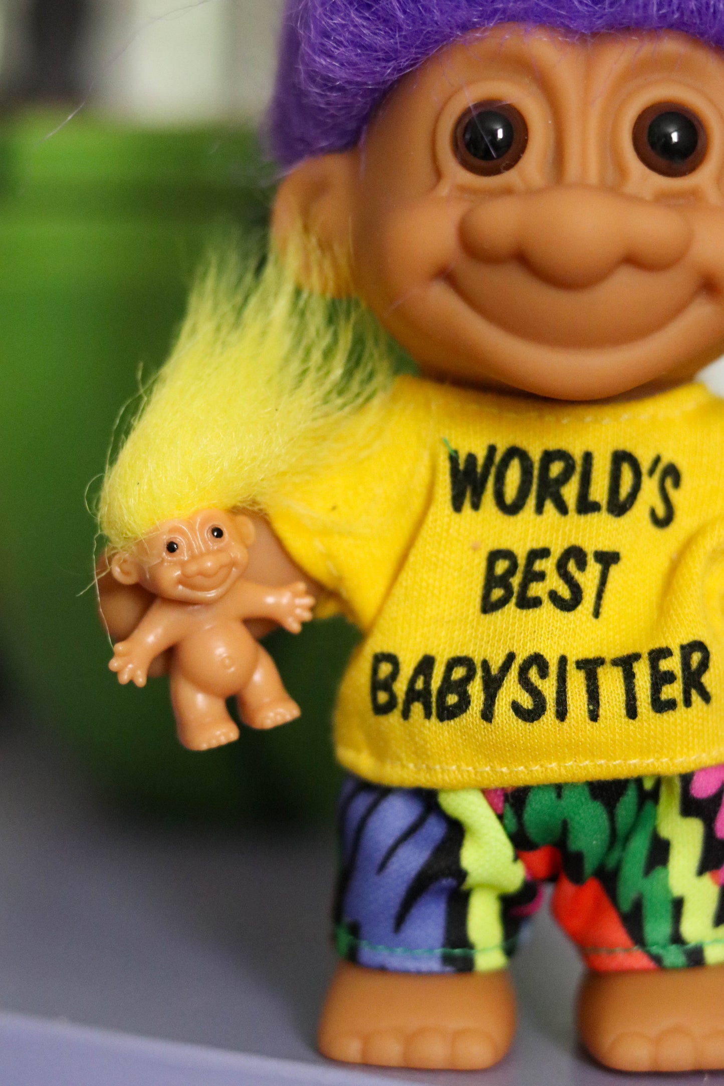 Vintage World's Best Babysitter Troll Doll