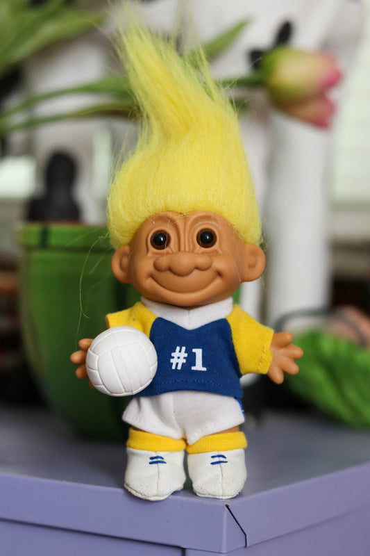 Vintage Volleyball Player Troll Doll