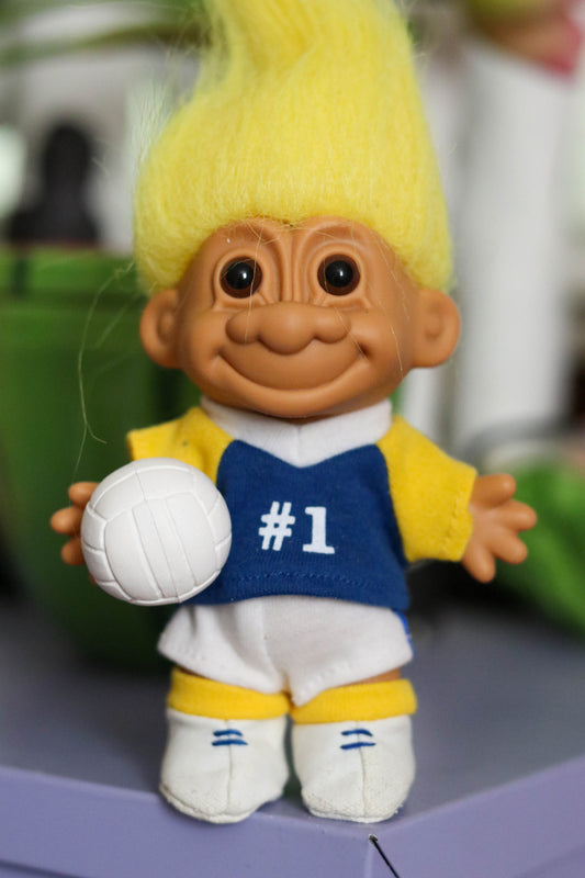 Vintage Volleyball Player Troll Doll
