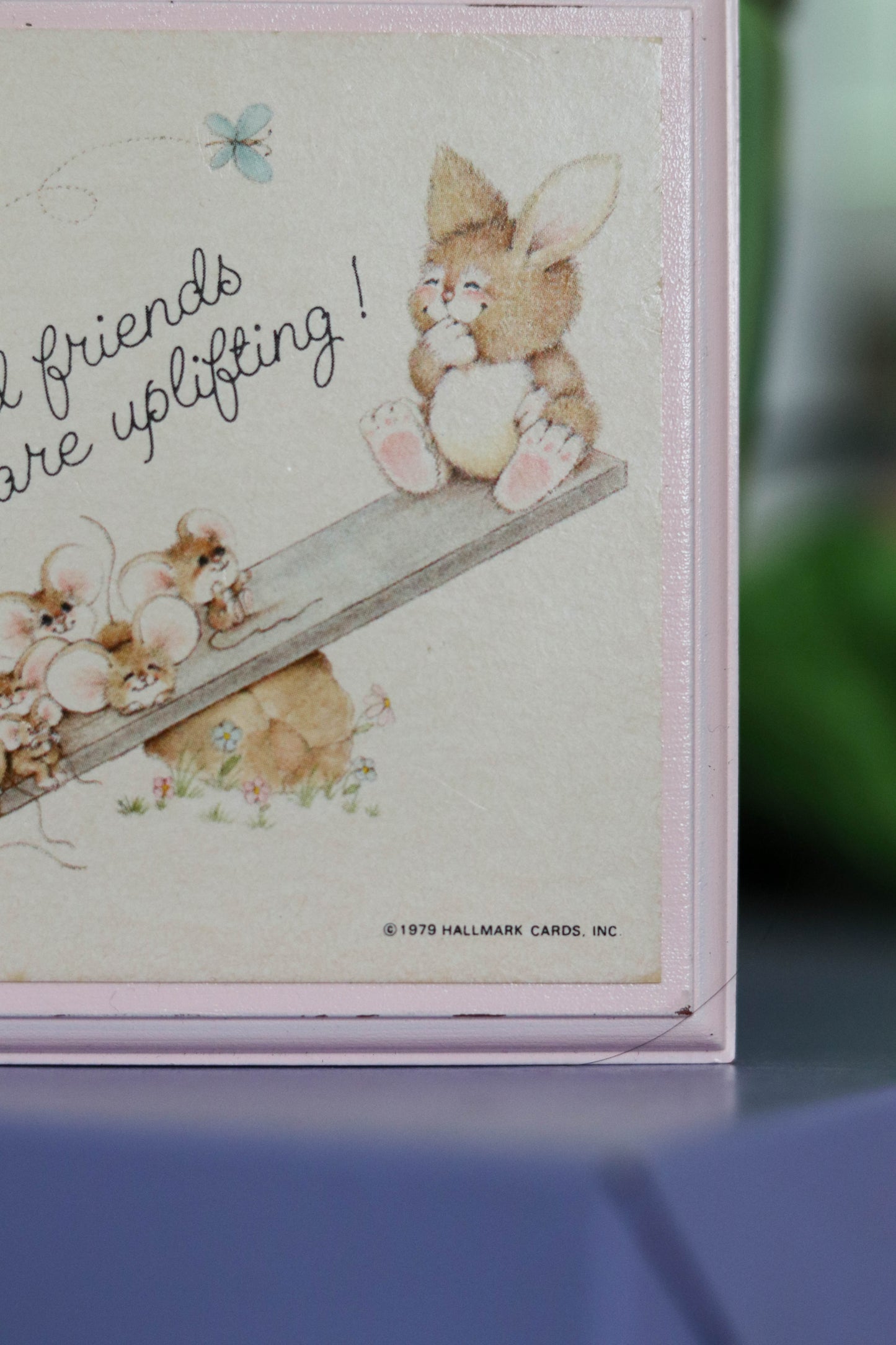 Vintage Small Good Friends Hallmark Wall Wood Plaque