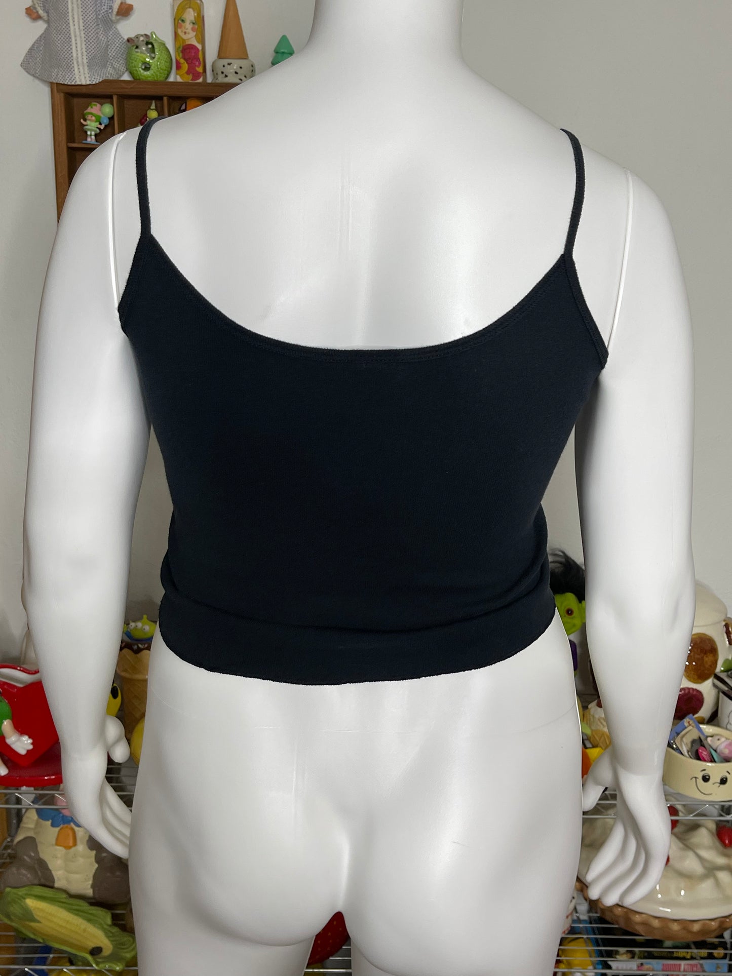 2000s Faded Black Embroidered Bike Week Tank Top Sz M/L