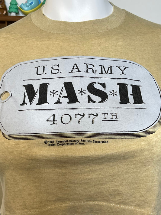 Vintage 80s M.A.S.H Graphic Crop Top Sz L