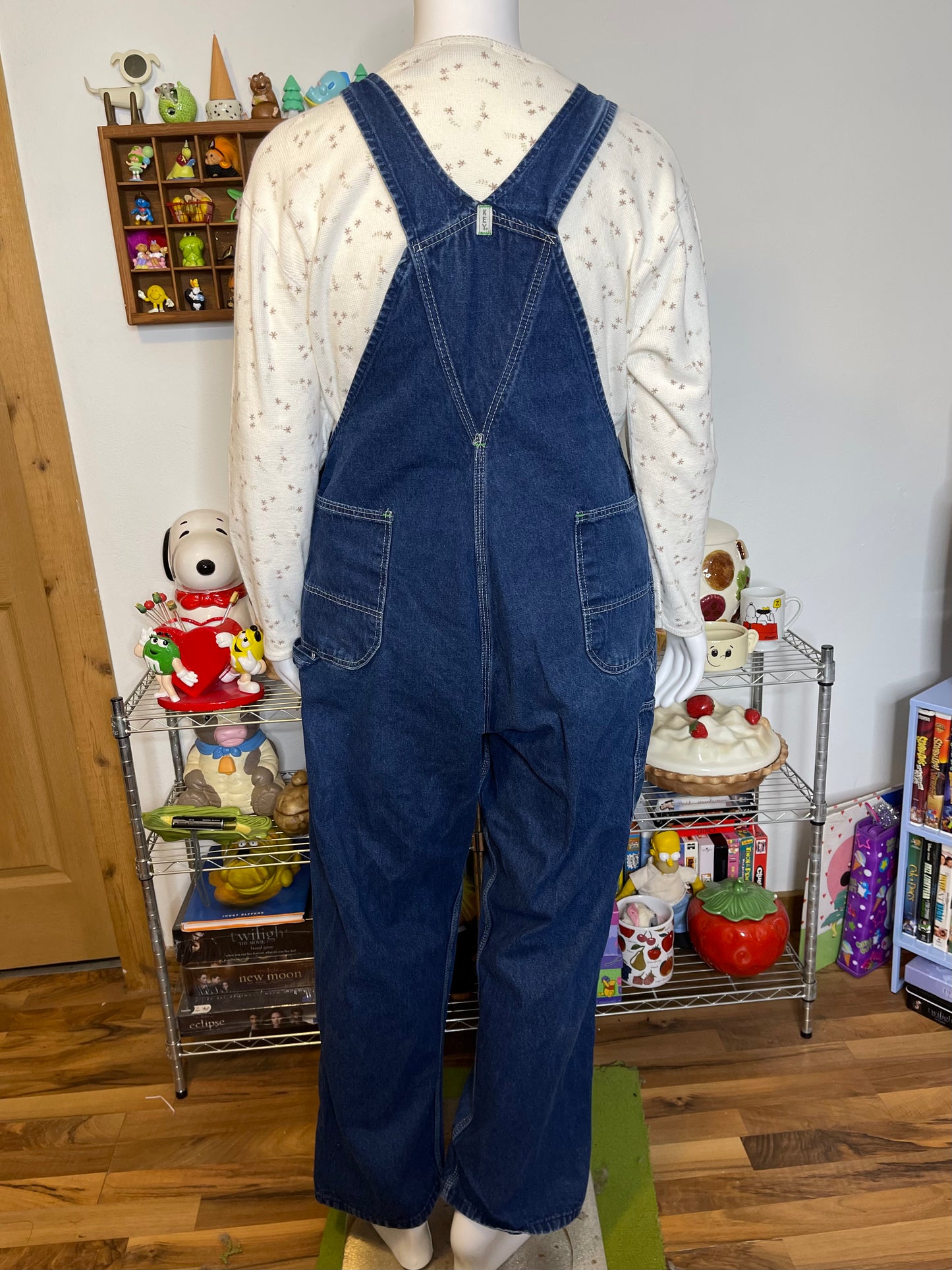 Vintage Key Imperial Plus Size Baggy Denim Overalls Sz W46 X L30