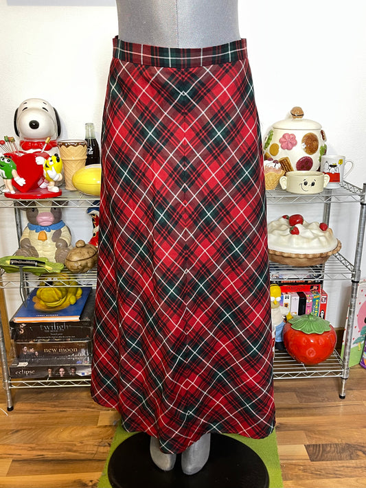 Pendleton Plaid Tartan Wool A-line Maxi Skirt Sz 8/P