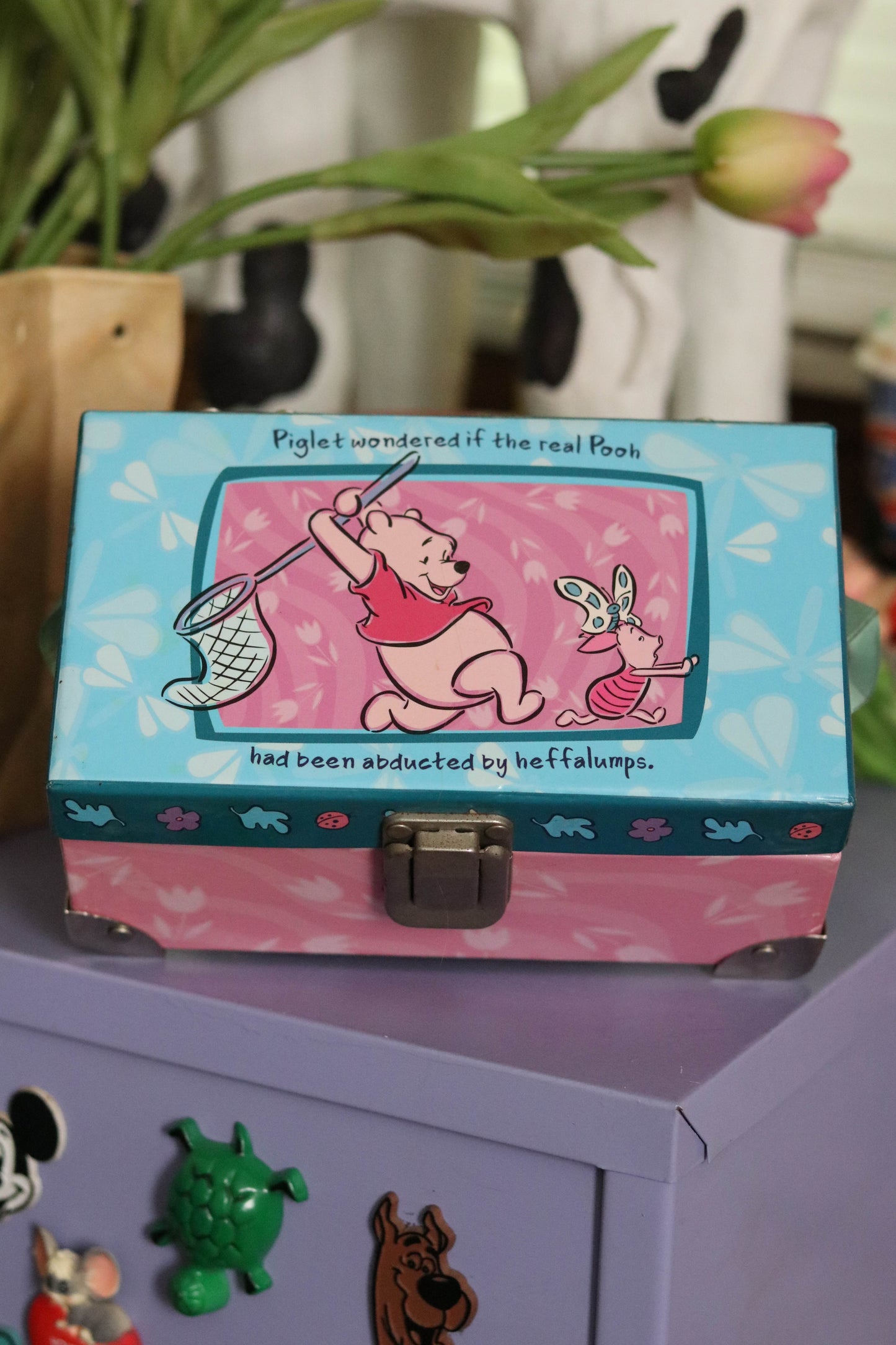 Vintage Winnie The Pooh & Piglet Jewelry Trinket Box