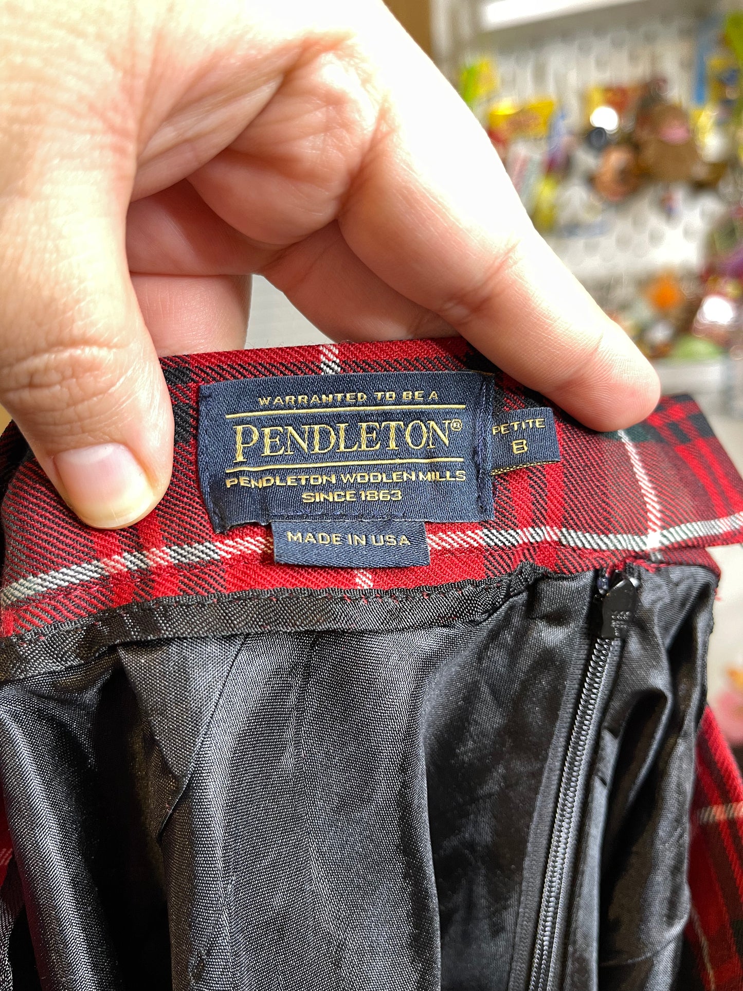 Pendleton Plaid Tartan Wool A-line Maxi Skirt Sz 8/P