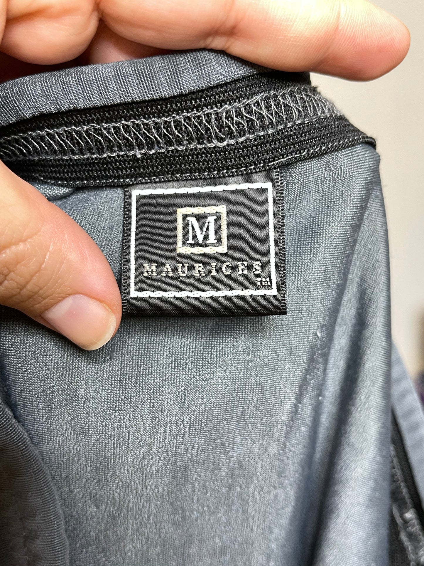 Vintage 2000s Grey Slinky Maxi Skirt Sz L