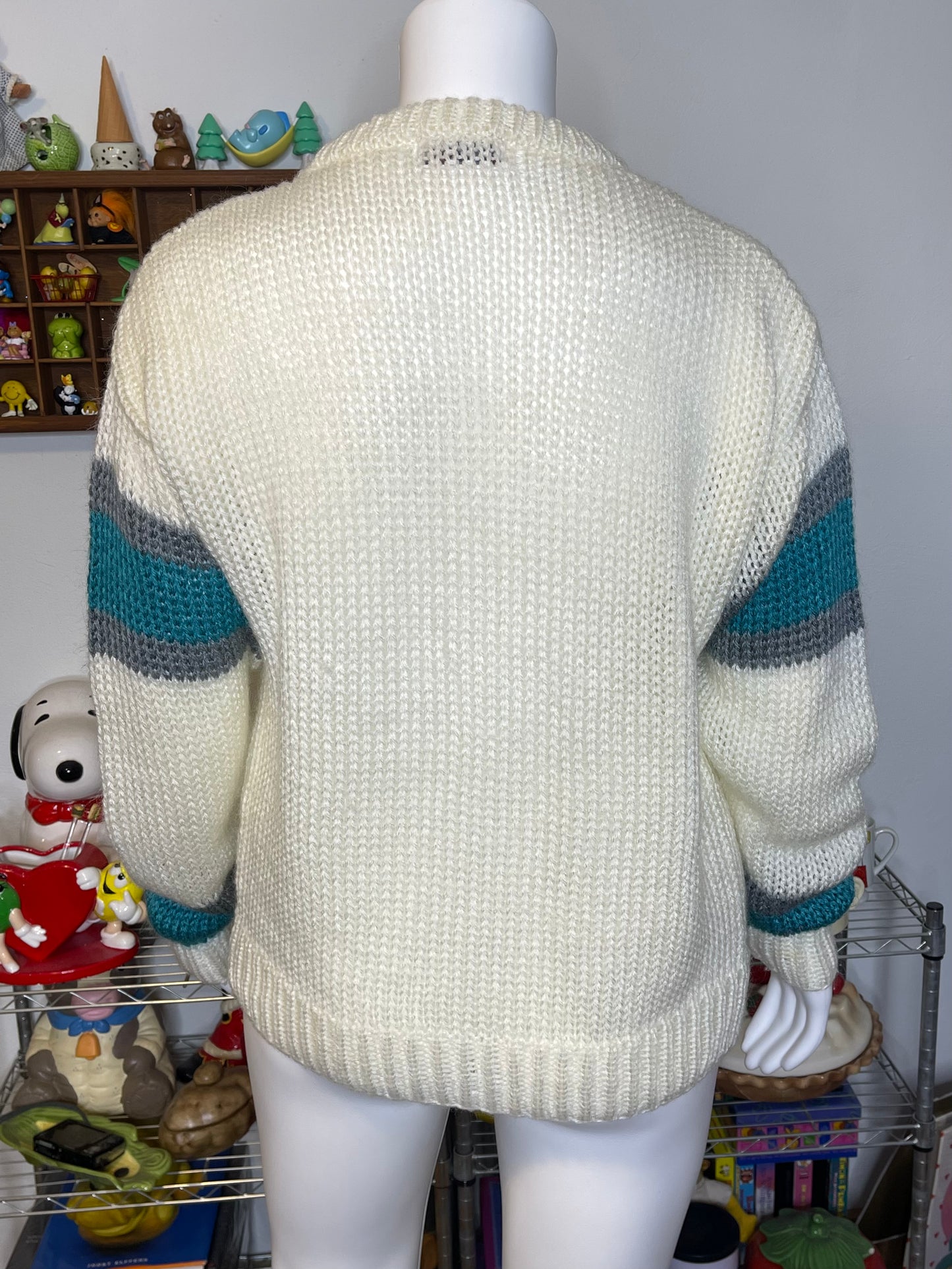 Vintage Funky Retro Oversized Chunky Knit Sweater Sz L
