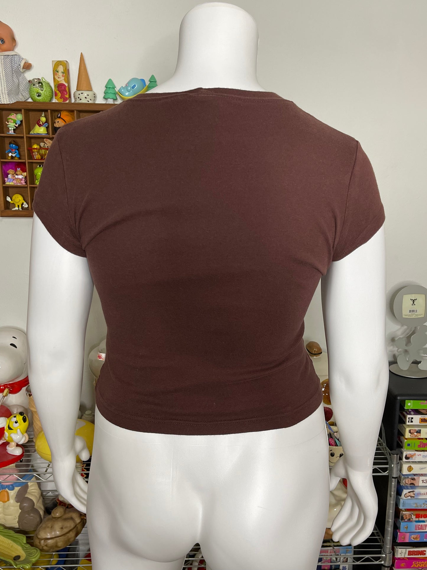Vintage 2000s Sassy "Blonde Moment" Semi Cropped Fitted Tee Sz XL