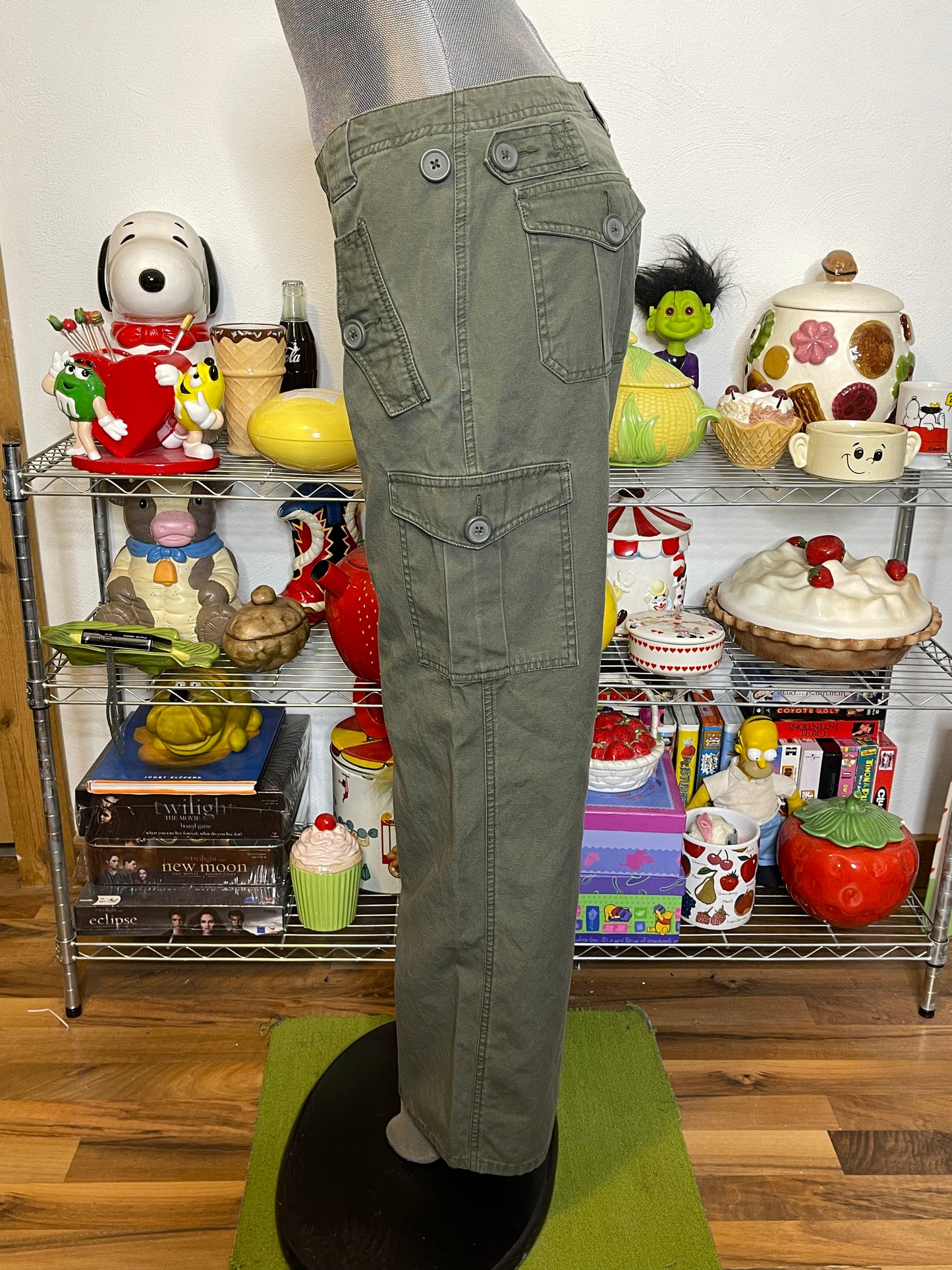 Vintage 2000s Mossimo Green Mid Rise Cargo Pants Sz 11 32in