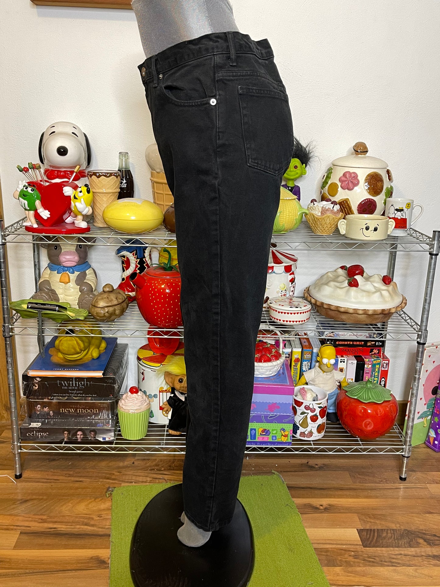 Vintage Calvin Klein Faded Black Denim Jeans Sz 10 29in