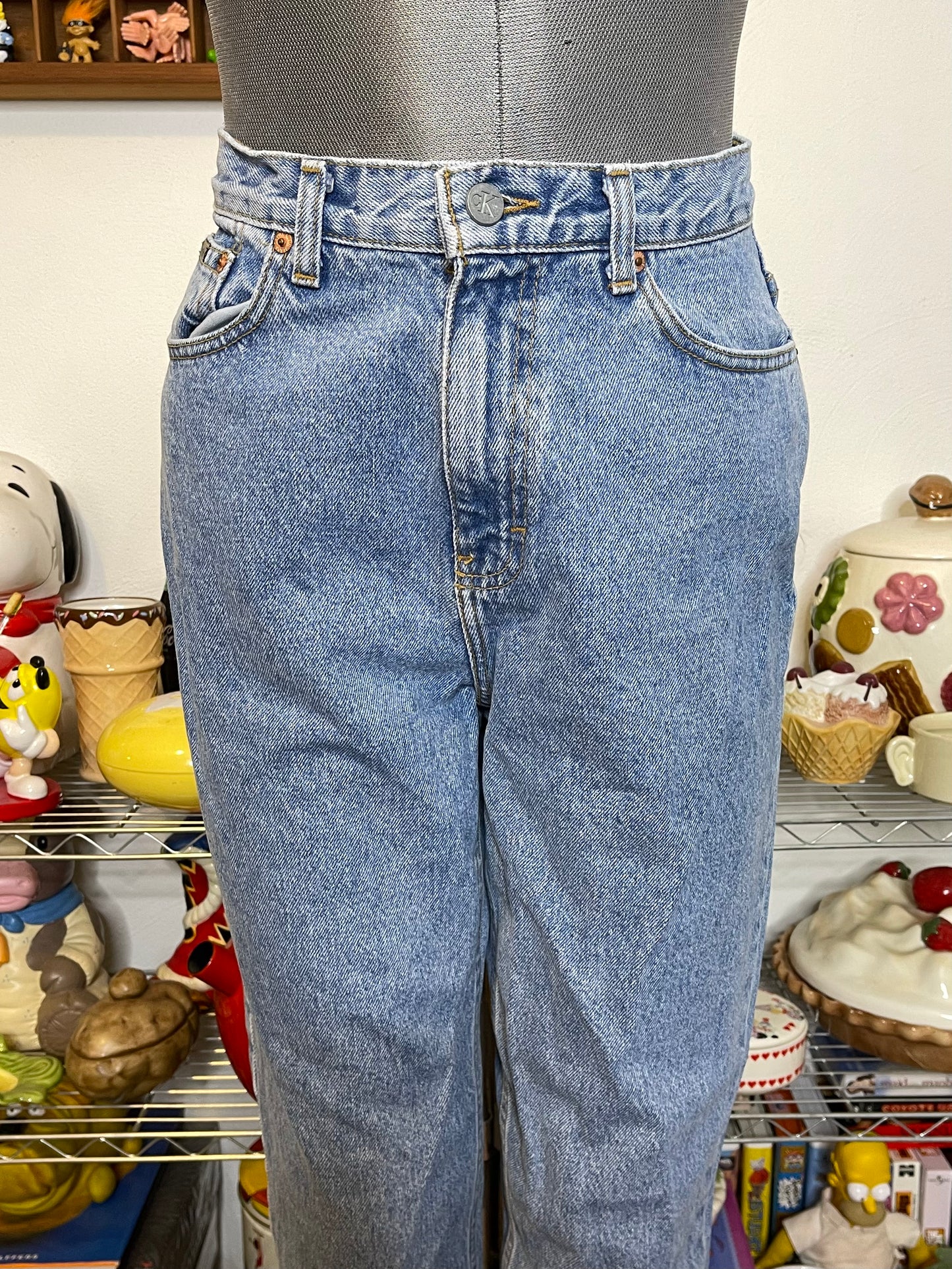 Vintage Calvin Klein Light Wash Denim Jeans Sz 12 28in