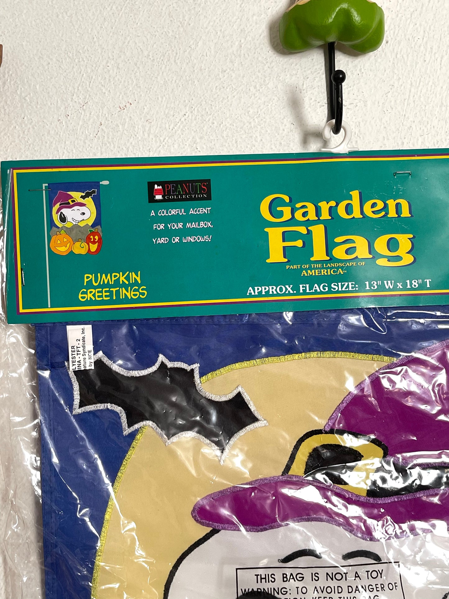Vintage Snoopy's Pumpkin Greetings Halloween Garden Flag
