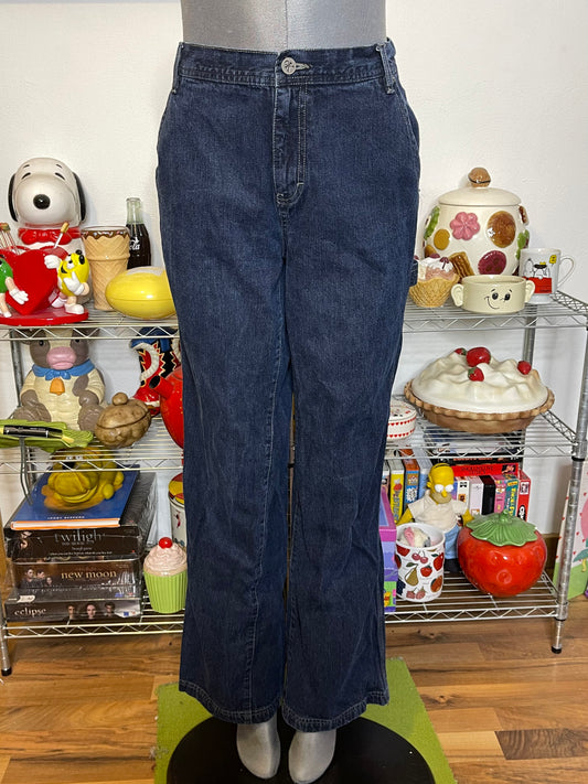 2000s Dark Wash Denim Calvin Klein Carpenter Style Jeans Sz 10 32in