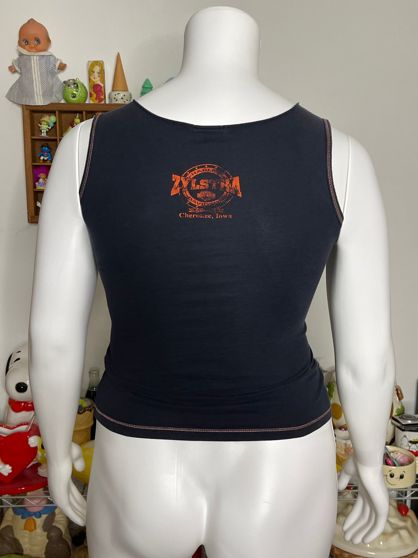 2000s Y2K Harley Davidson Distressed Tank Top Sz L