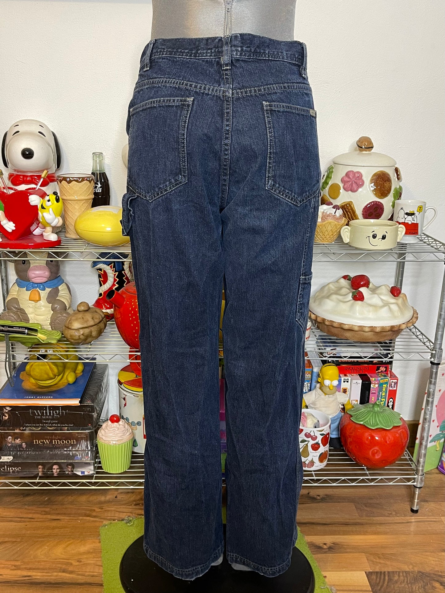 2000s Dark Wash Denim Calvin Klein Carpenter Style Jeans Sz 10 32in