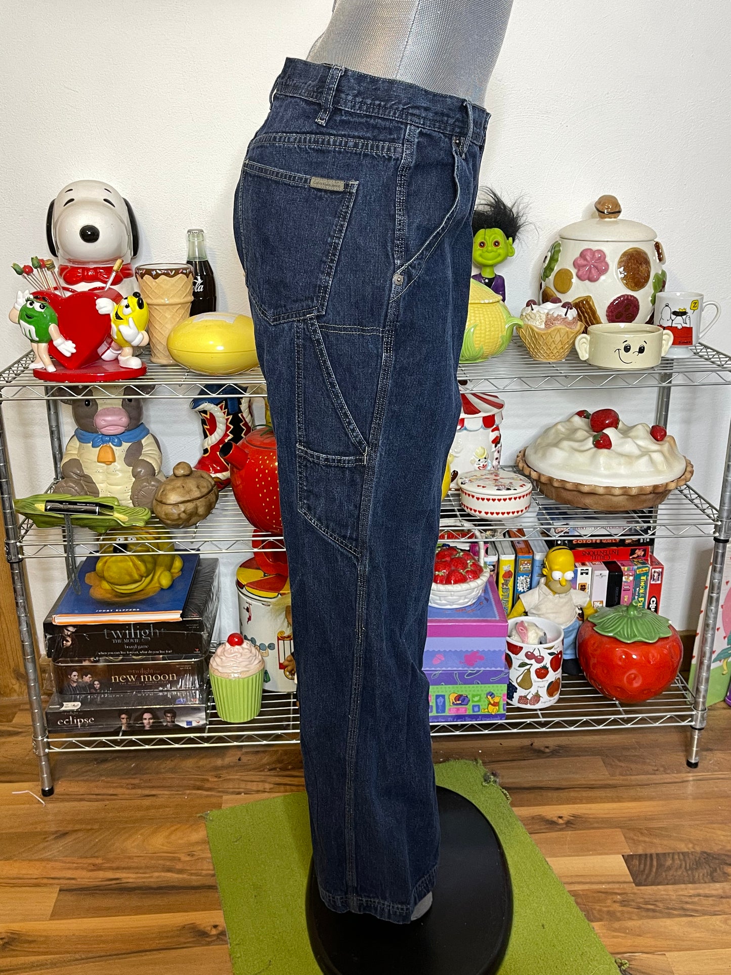 2000s Dark Wash Denim Calvin Klein Carpenter Style Jeans Sz 10 32in