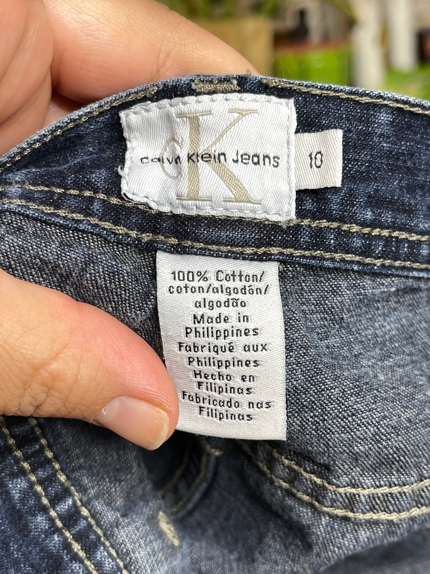 2000s Dark Wash Denim Calvin Klein Carpenter Style Jeans Sz 10 32in