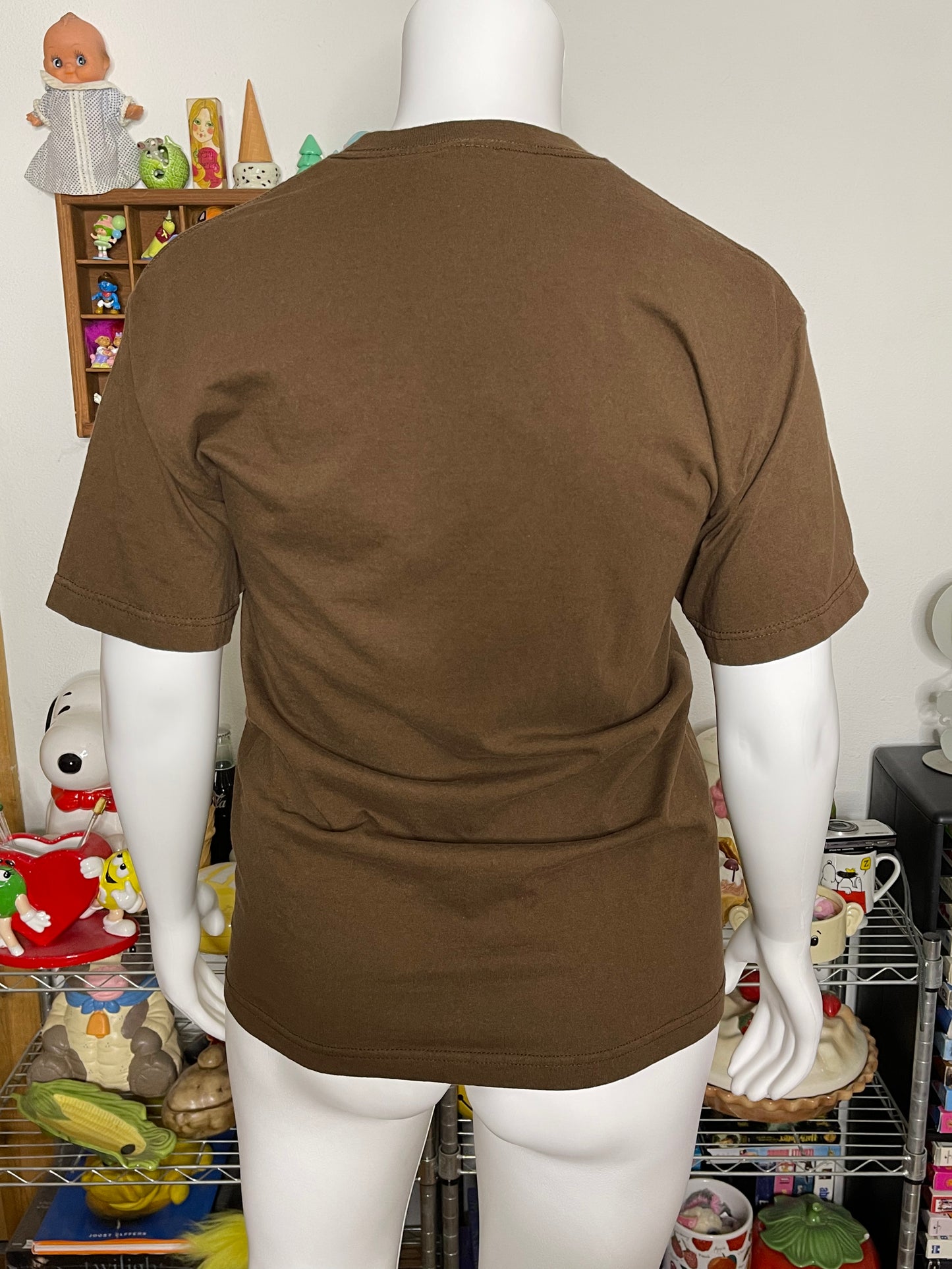 2000s "I'm not lazy" Brown Graphic Tee Sz L