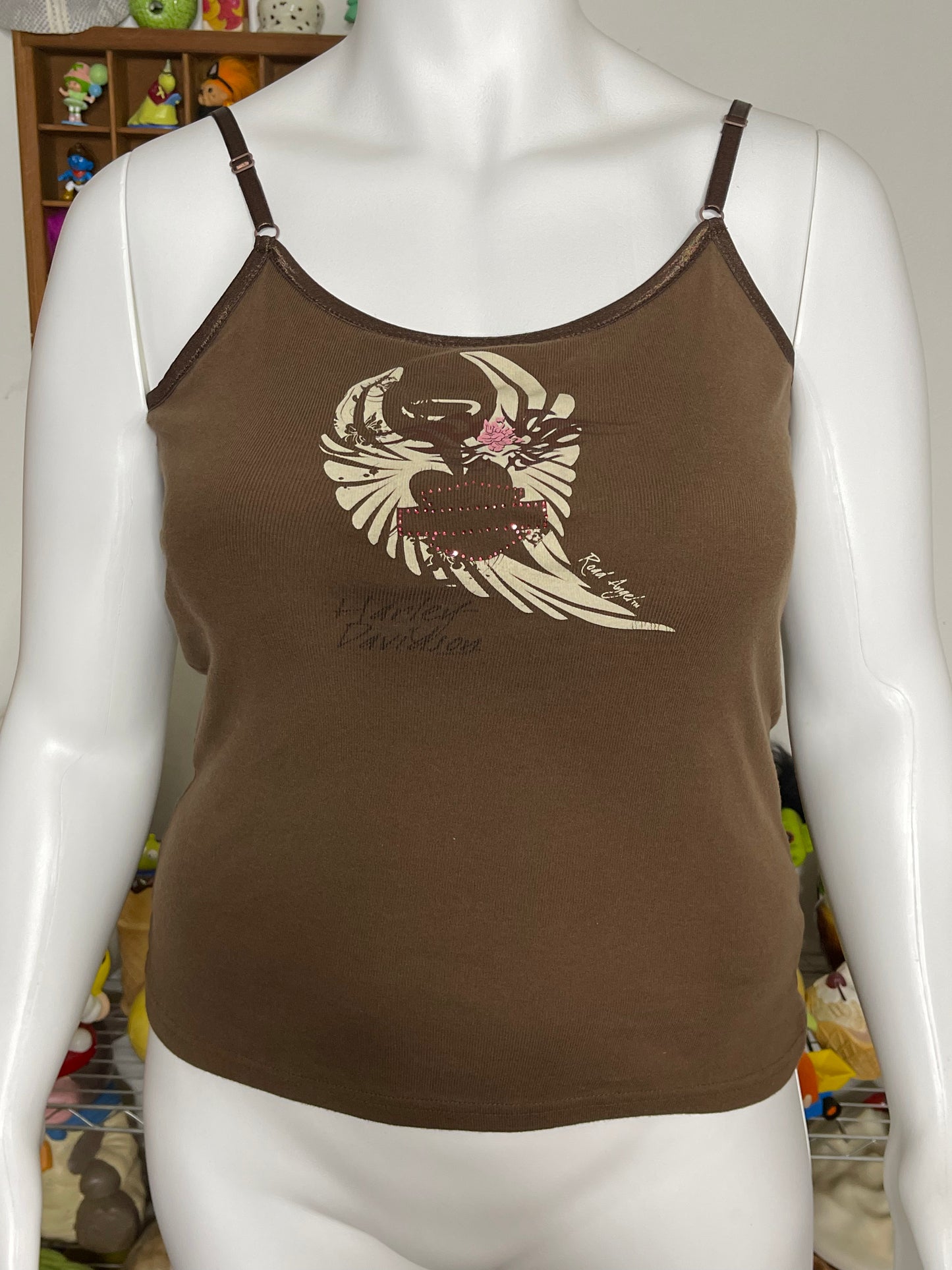 2000s Brown Harley Davidson Road Angel Tank Sz L/XL