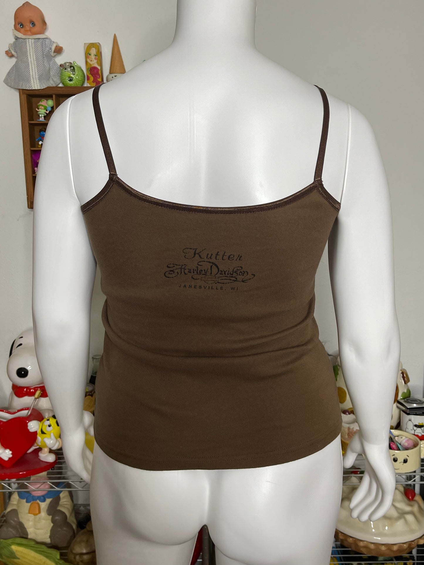 2000s Brown Harley Davidson Road Angel Tank Sz L/XL