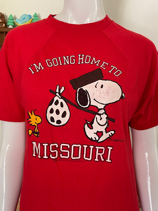 Vintage 60's Snoopy Missouri graphic tee sz M