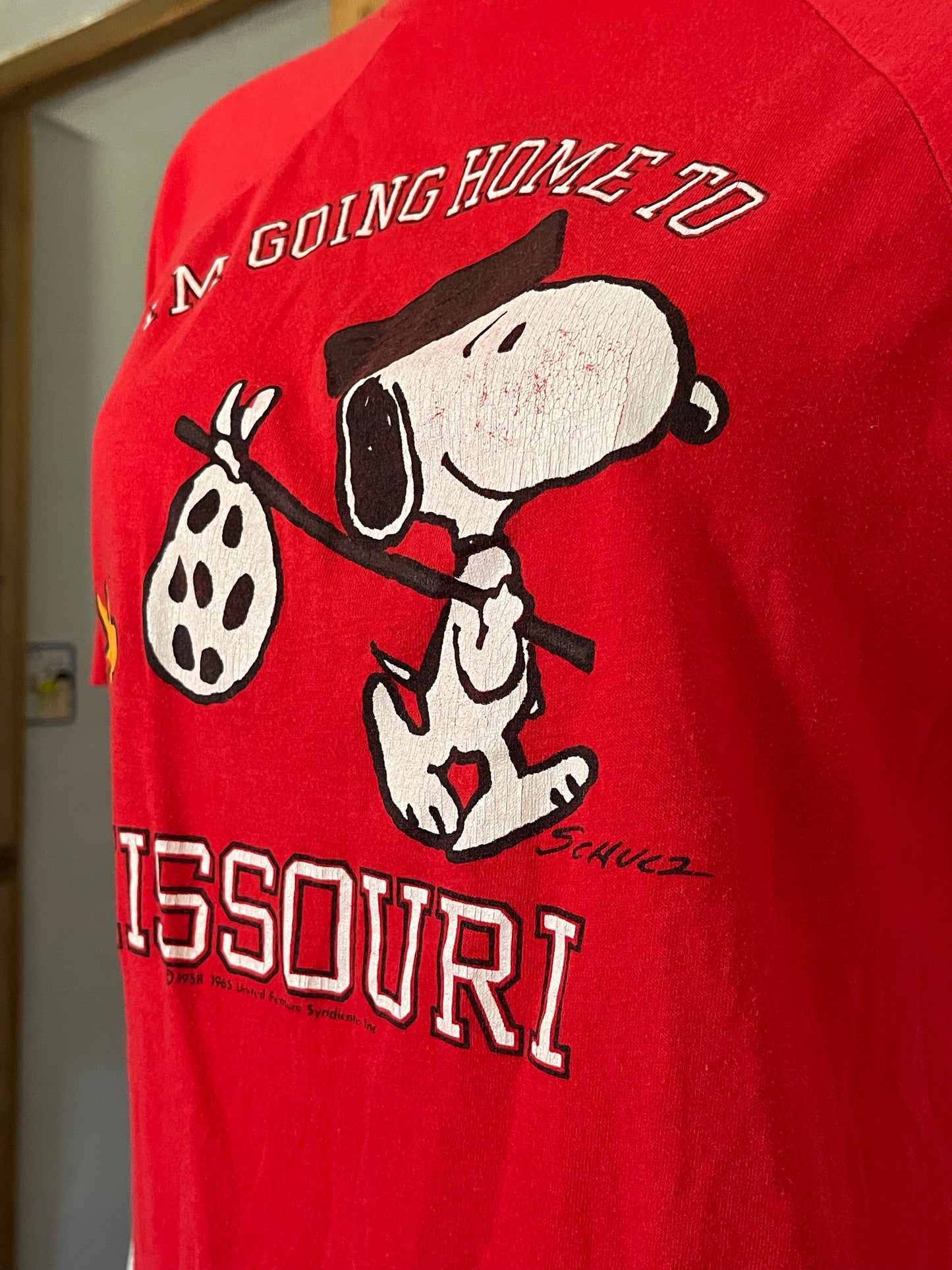 Vintage 60's Snoopy Missouri graphic tee sz M