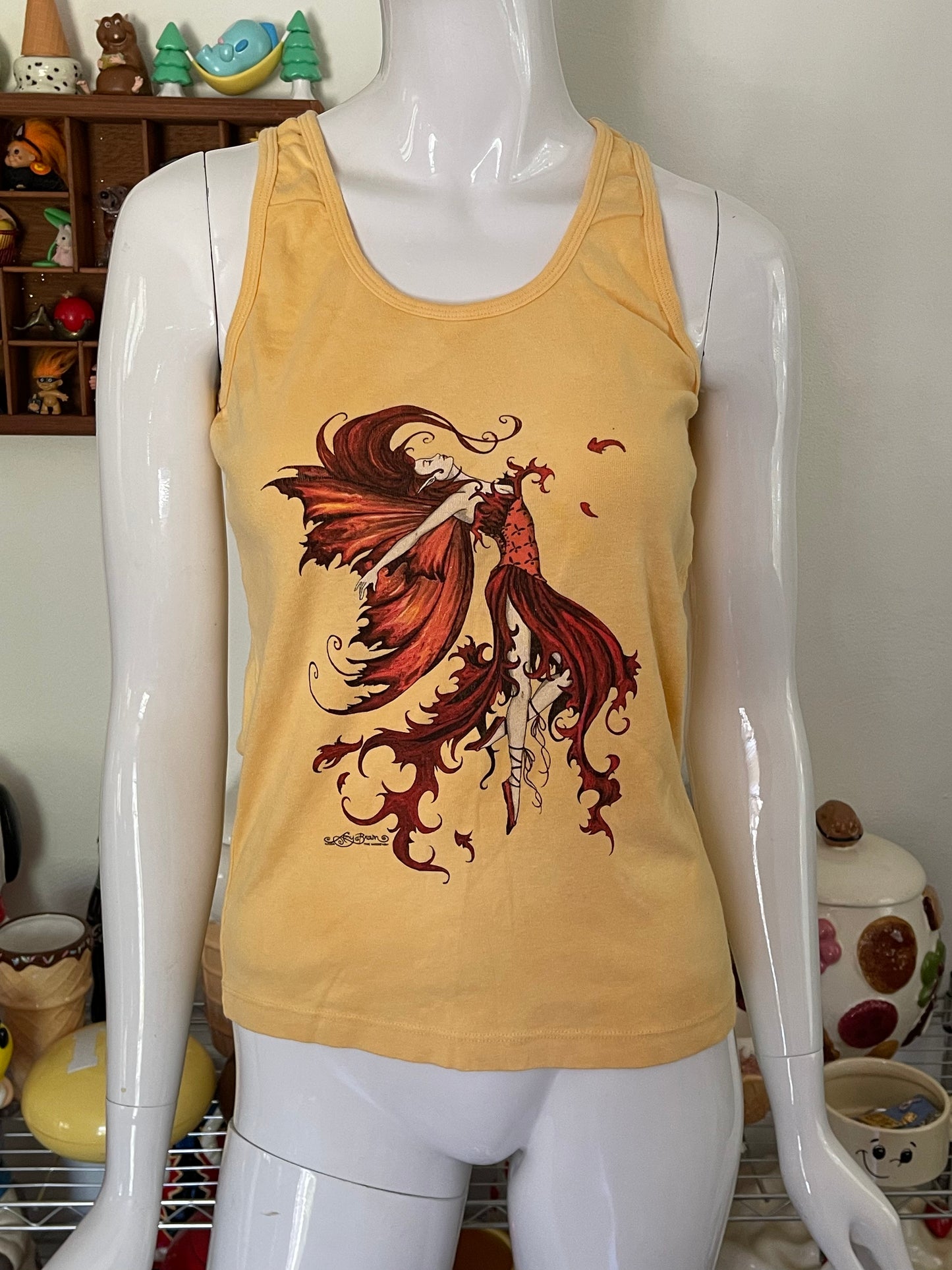 Y2K Fall fairy graphic tank top sz L