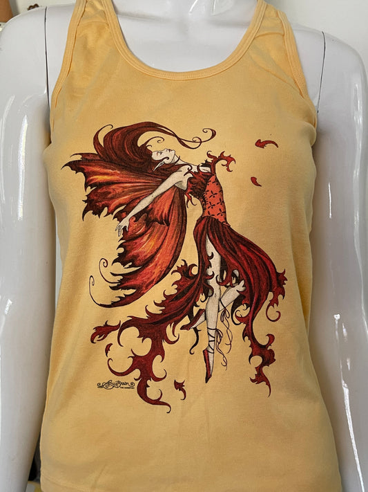 Y2K Fall fairy graphic tank top sz L