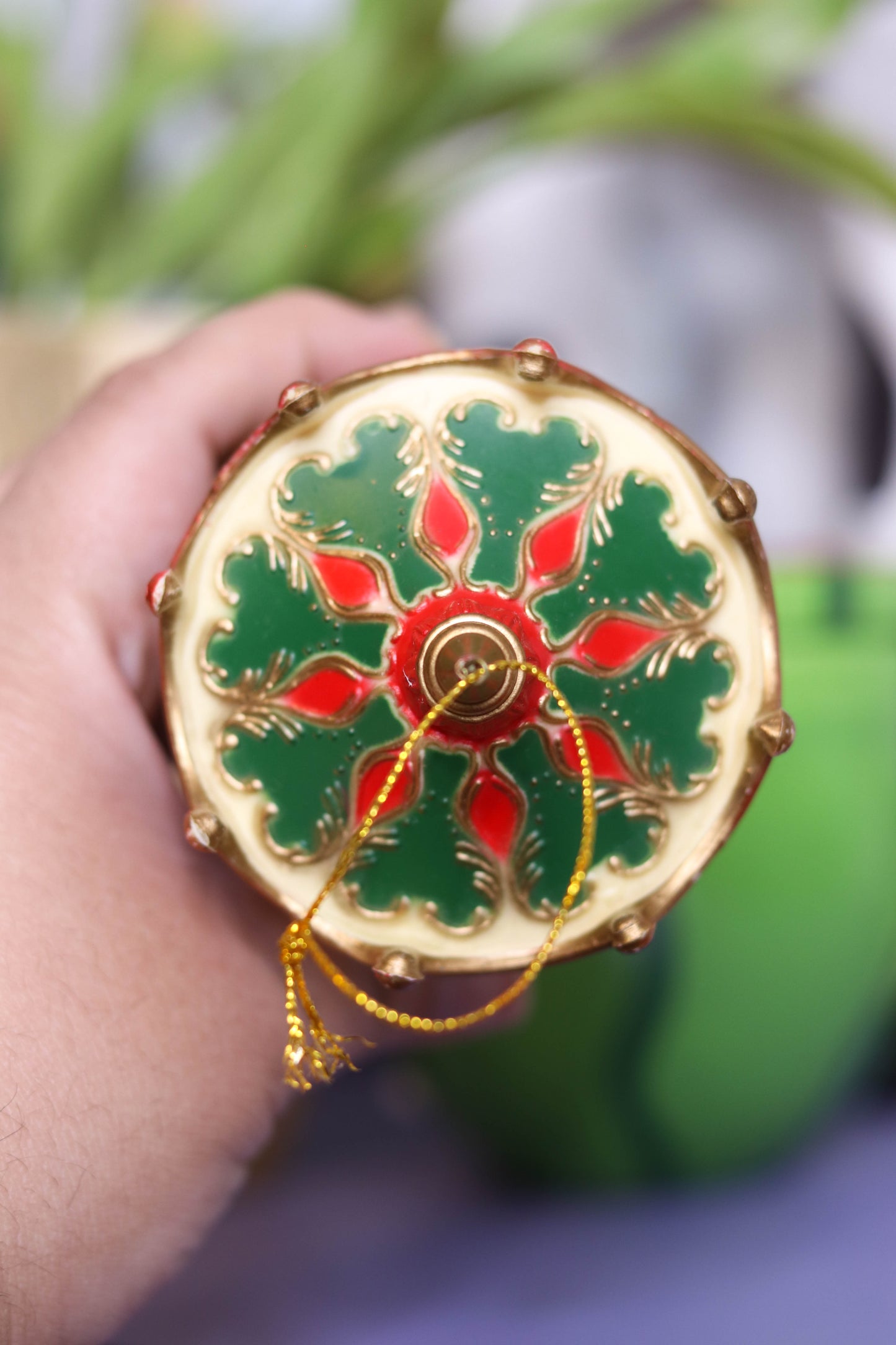 Vintage Christmas Carousel Ornament Trinket