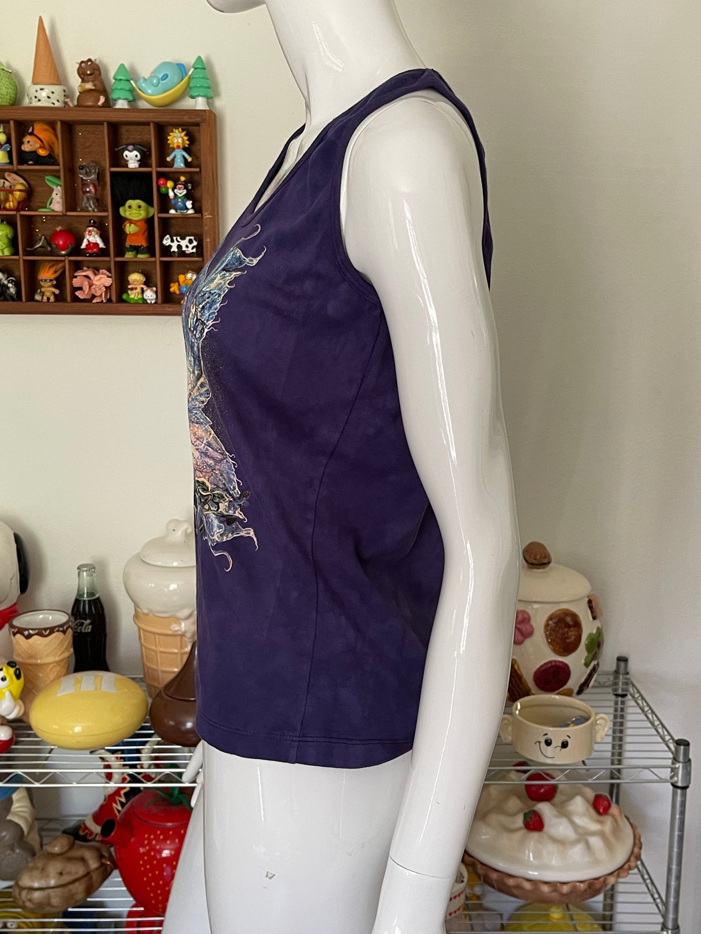 Y2K Angel Fairy glitter tank top sz L