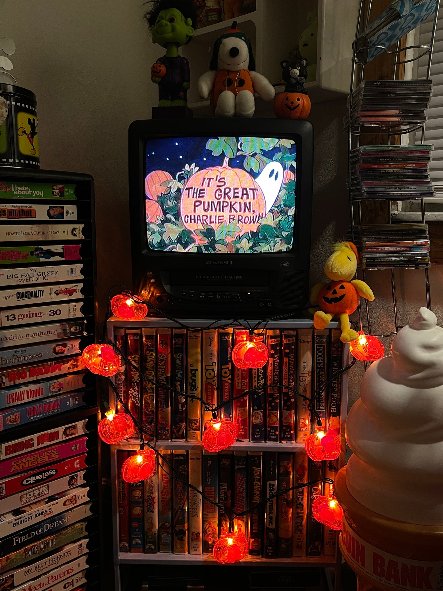 Vintage 2000s Peanuts Halloween Pumpkin Character Lights
