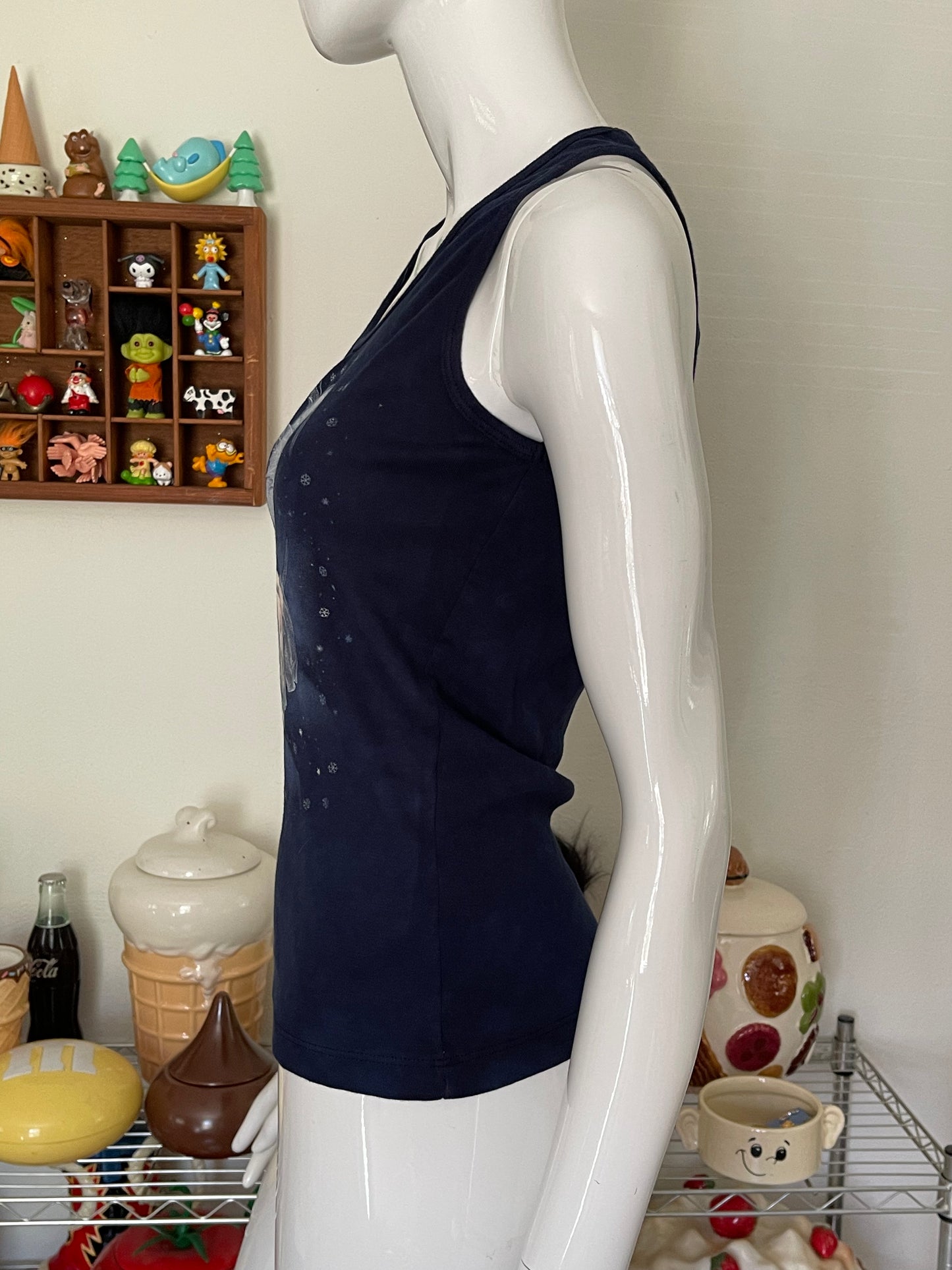 Y2K Navy Blue Moon Fairy tank sz M