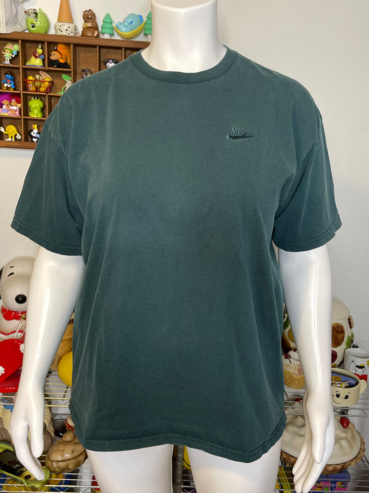 Vintage 90s Nike Faded Forest Green Tee Sz XL