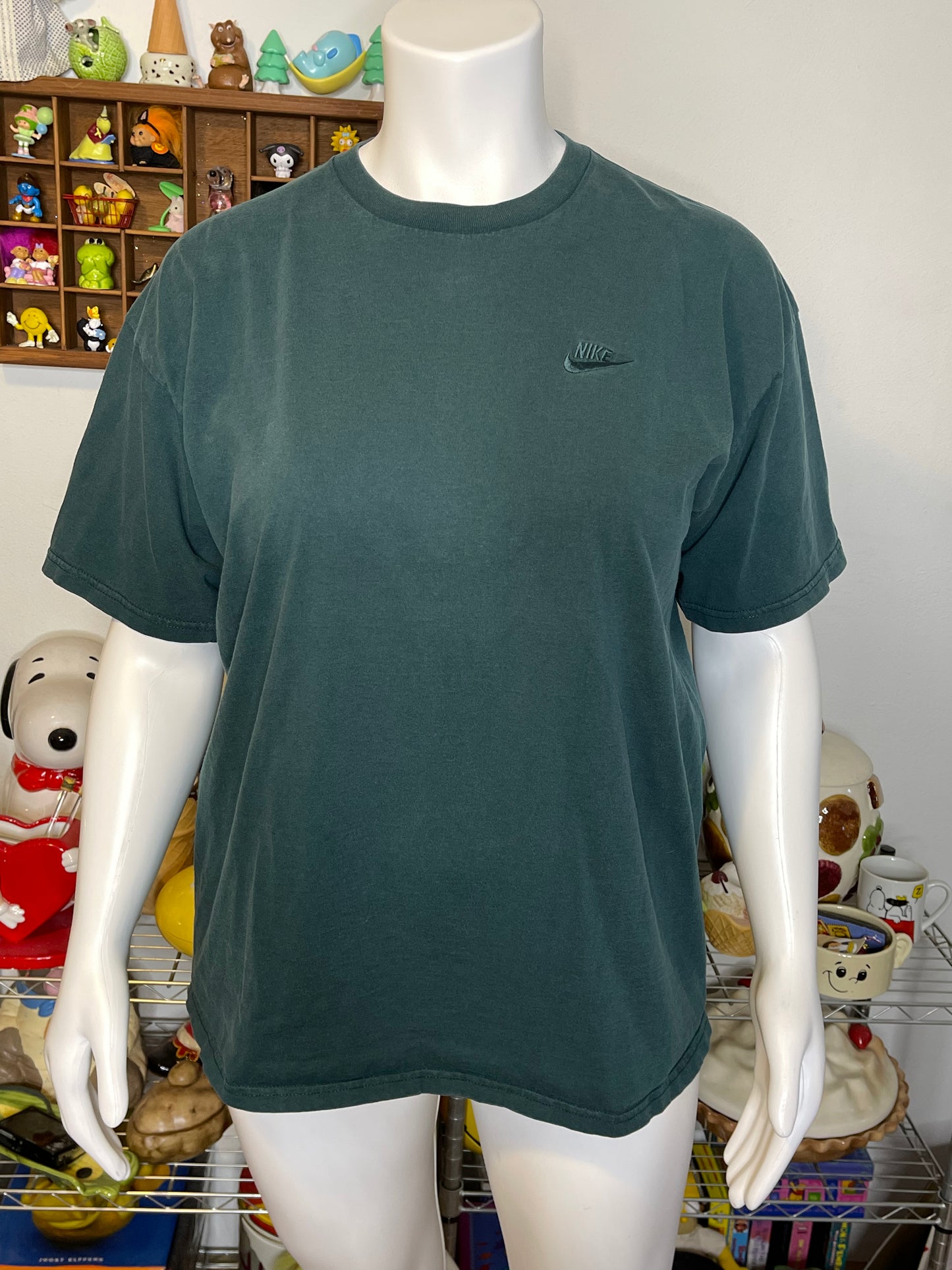 Vintage 90s Nike Faded Forest Green Tee Sz XL