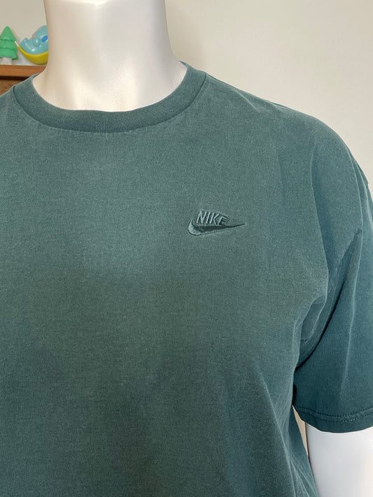 Vintage 90s Nike Faded Forest Green Tee Sz XL