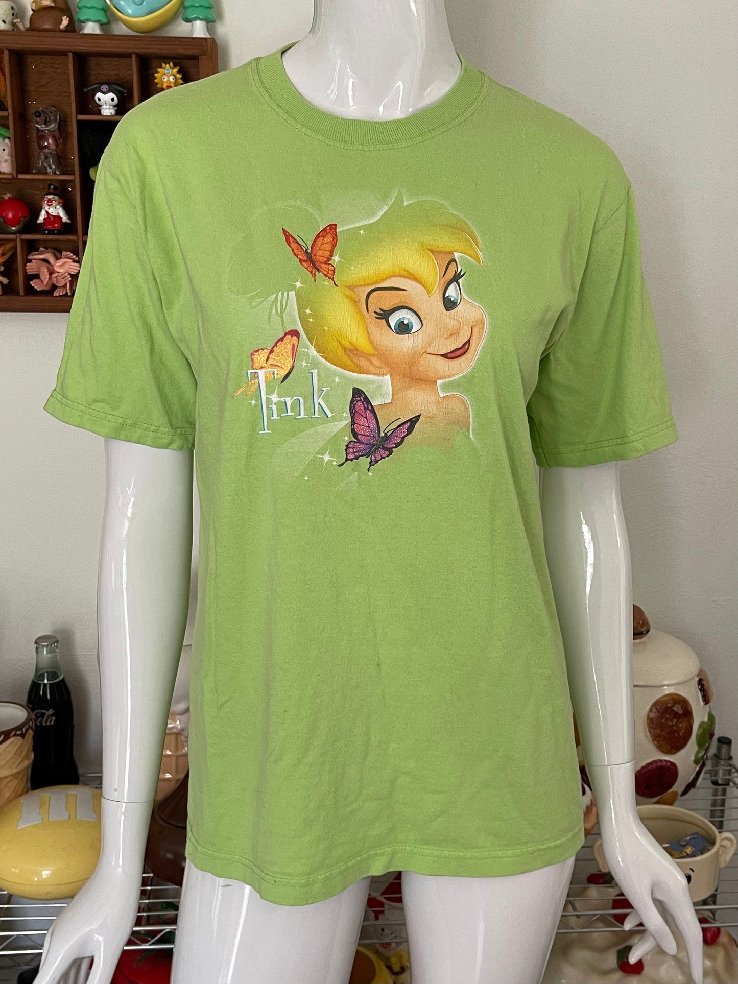 2000s Green Tinker bell tee sz M