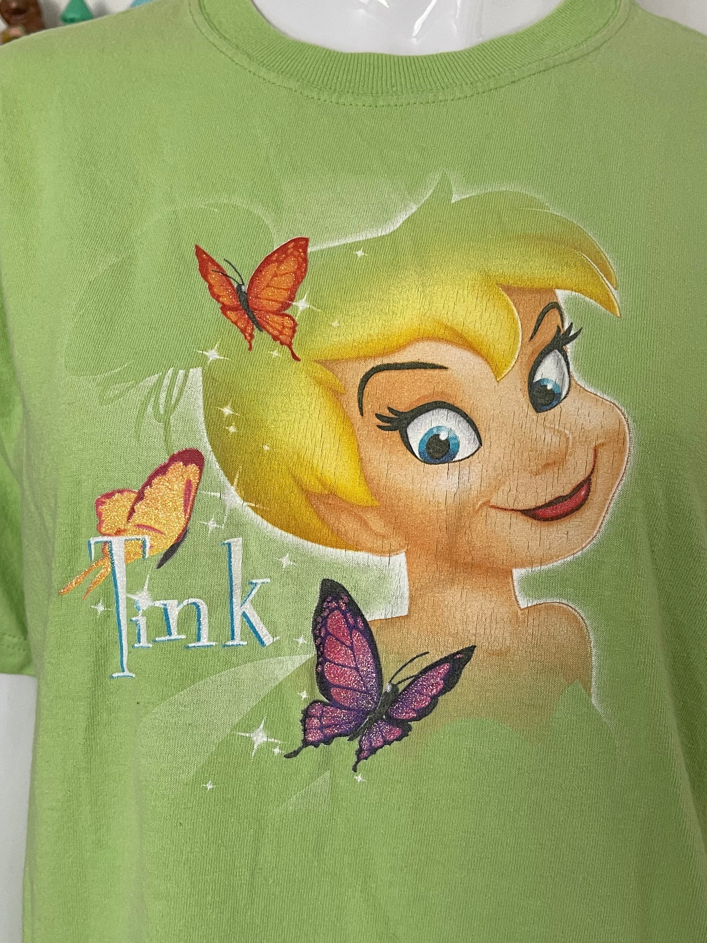 2000s Green Tinker bell tee sz M