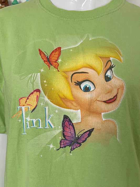 2000s Green Tinker bell tee sz M