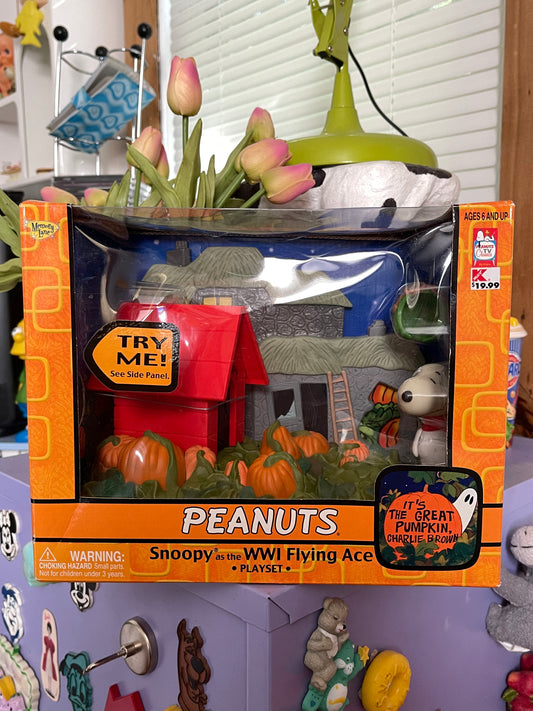 Vintage 2000s Peanuts Snoopy Flying Ace Playset TESTED