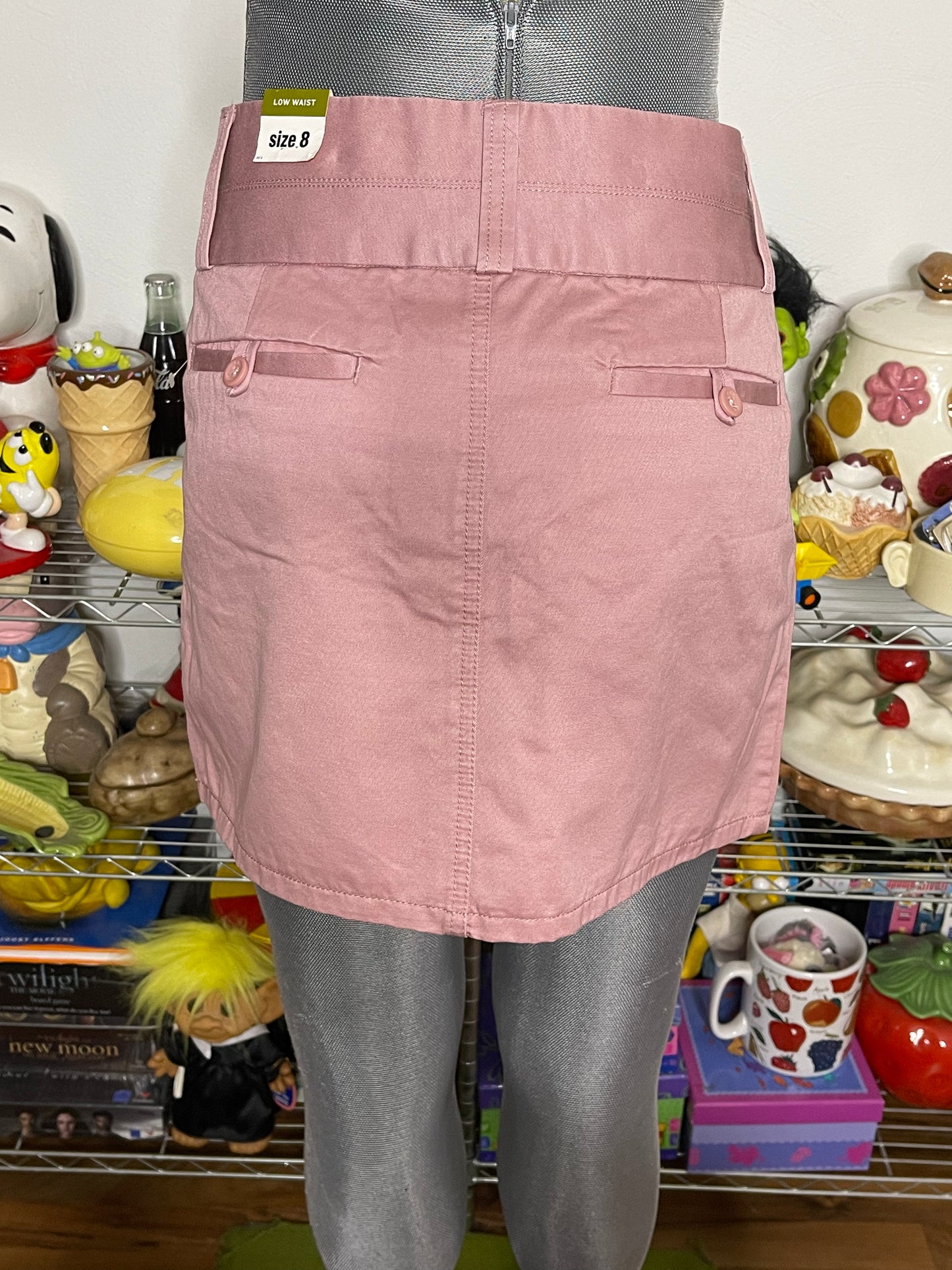 2000s Pink Waisted Mini Skirt Sz 8